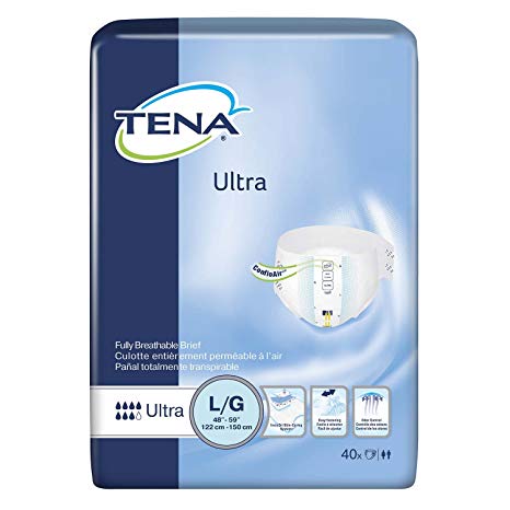 TENA ULTRA BRIEF 2X40 LRG BLU