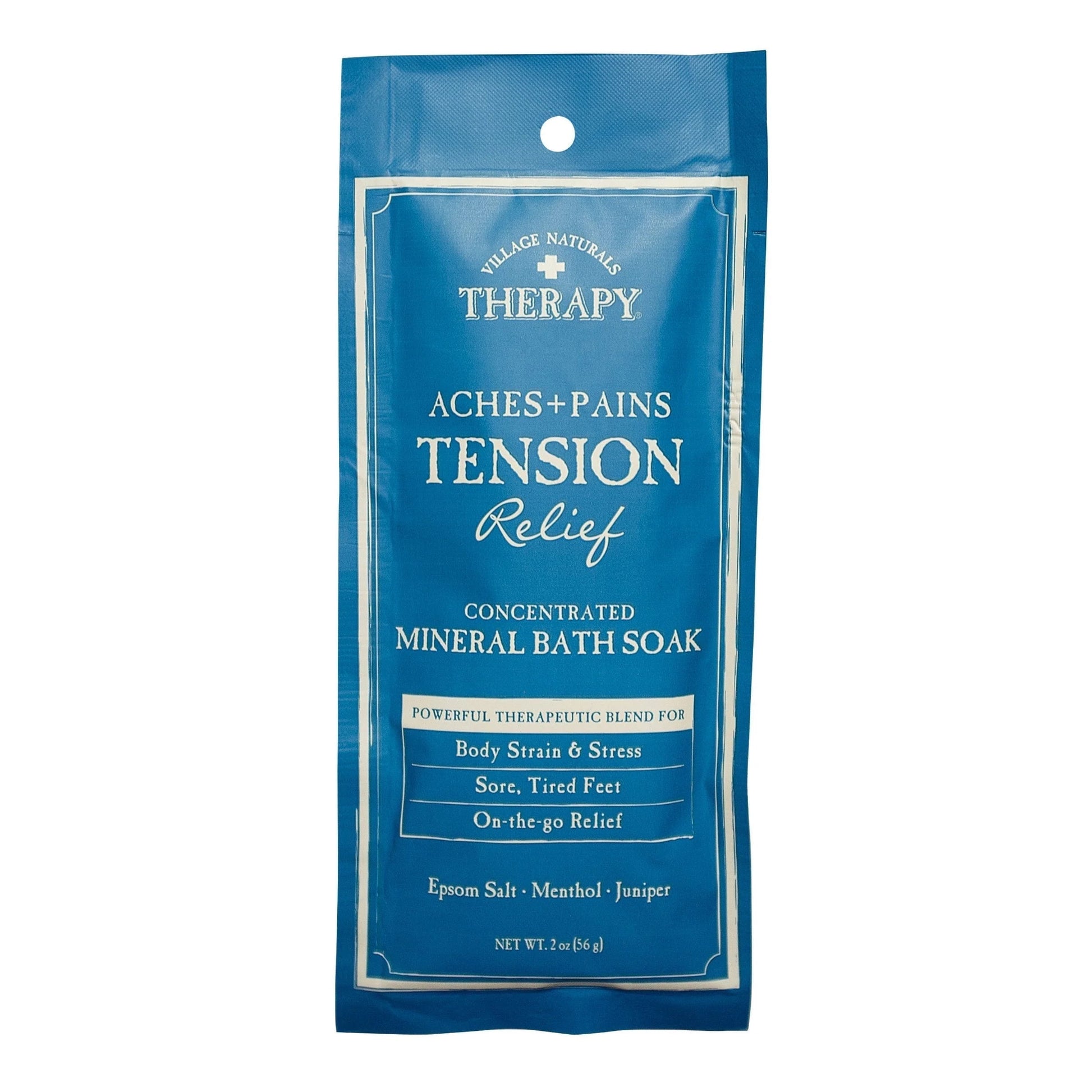 Village Nat. Mineral Bath Soak Tension Cedar Citrus 20oz