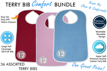 Babyking Self Closure Terry Cloth Bib - Assorted