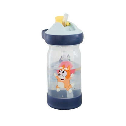 The First Years Bluey Sip & See Toddler Water Bottle with Floating Charm, 12 oz