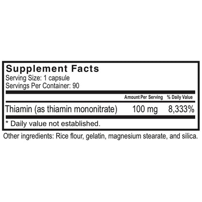 THIAMIN VIT B-1 100MG TAB 100CT GERI