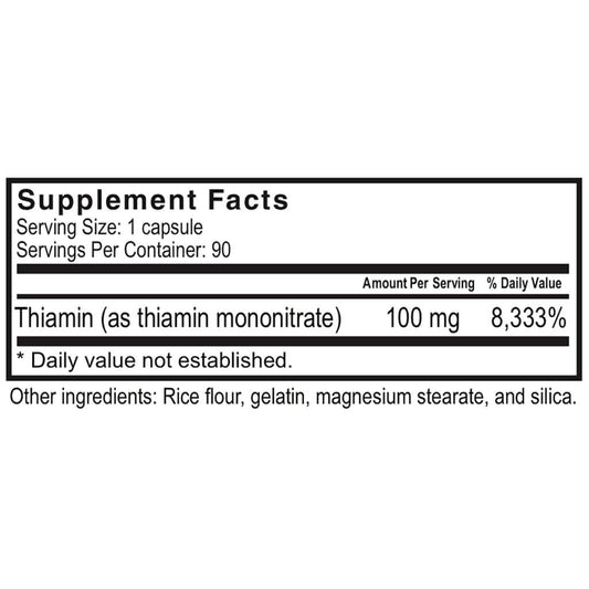 THIAMIN VIT B-1 100MG TAB 100CT GERI