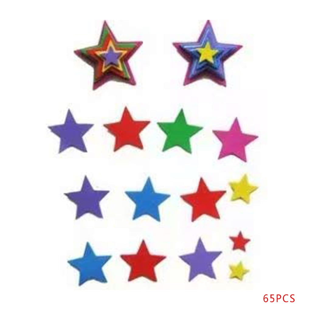ArtSkills Self Adhesive Glitter Star Shaped Foam Stickers, 60 count