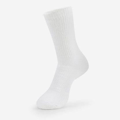 Russell Fashion Foot Women's Moderate Compression Long Crew Sock - White 1 pair