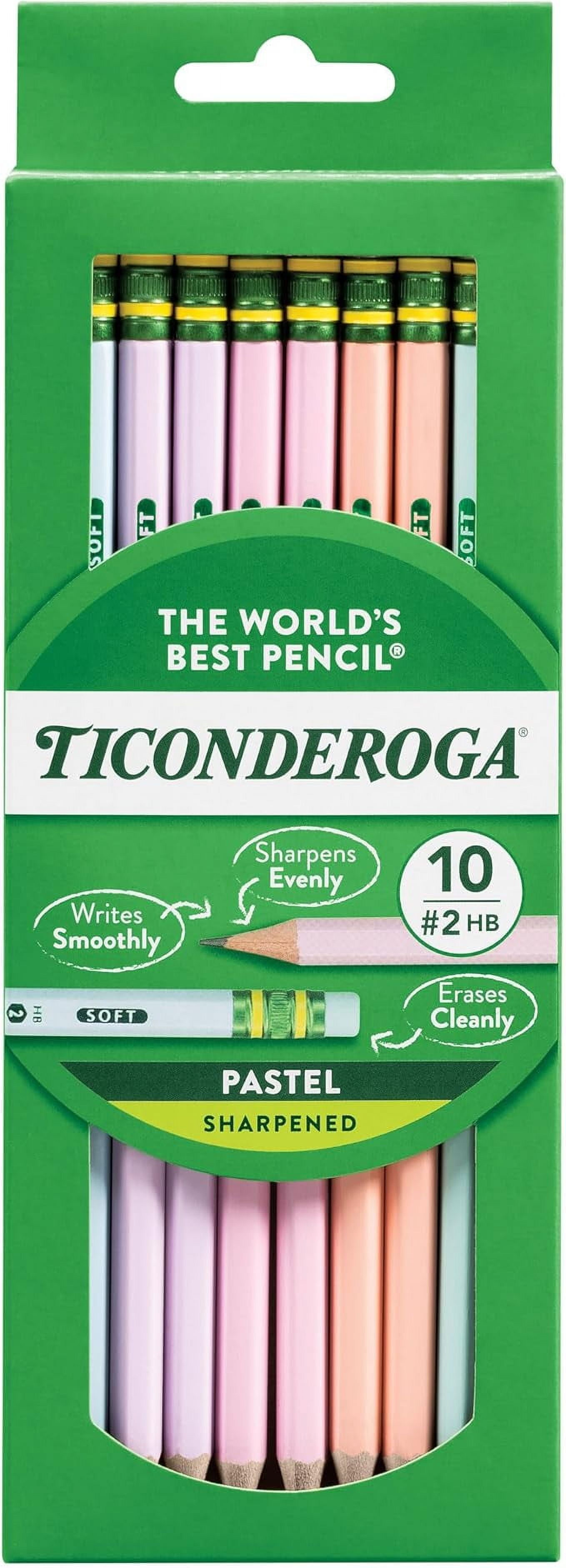 Ticonderoga #2 Soft Colored Pencils - Assorted Pastels, 10 count