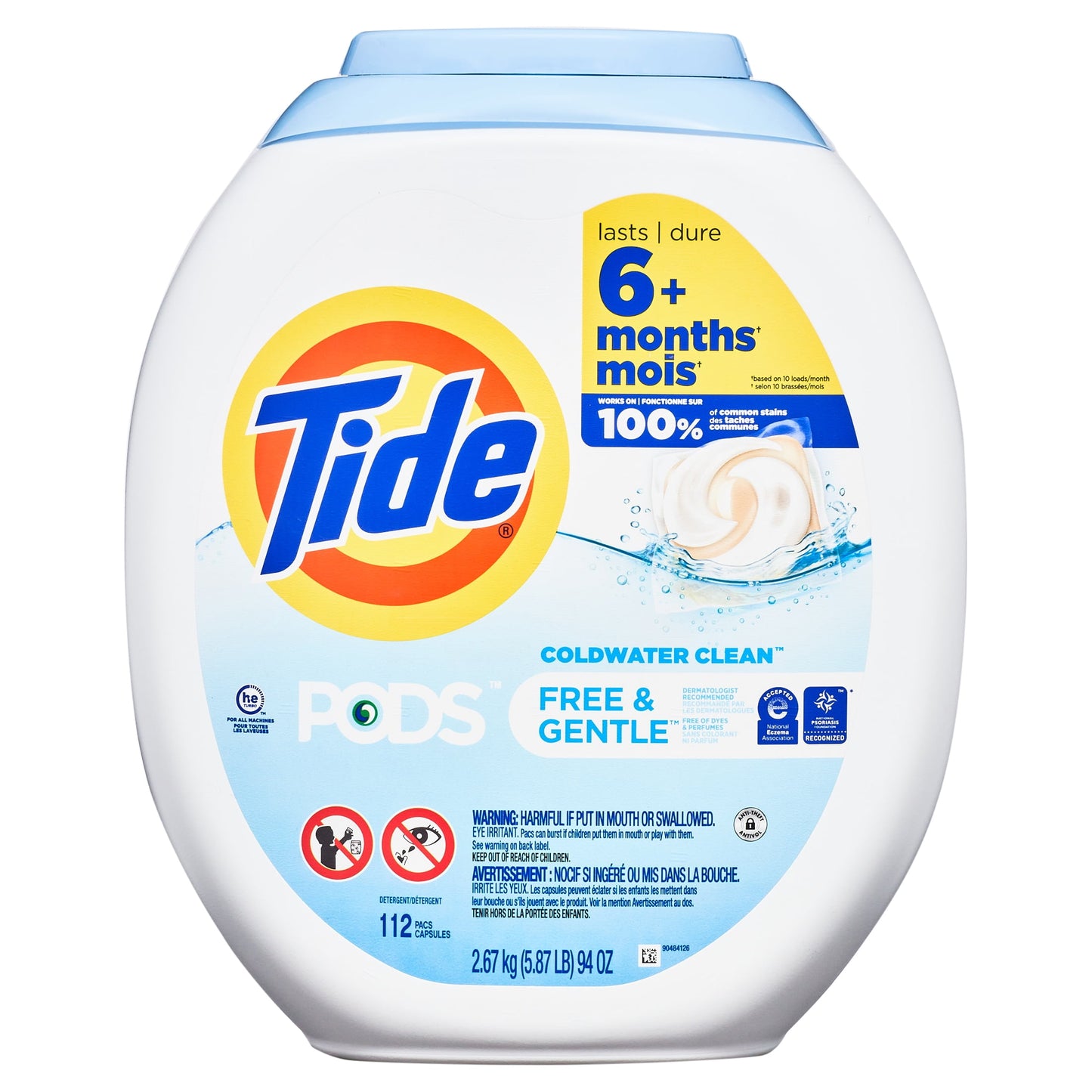 TIDE LDRY DTRGT FRE GNTL PODS 112CT DS