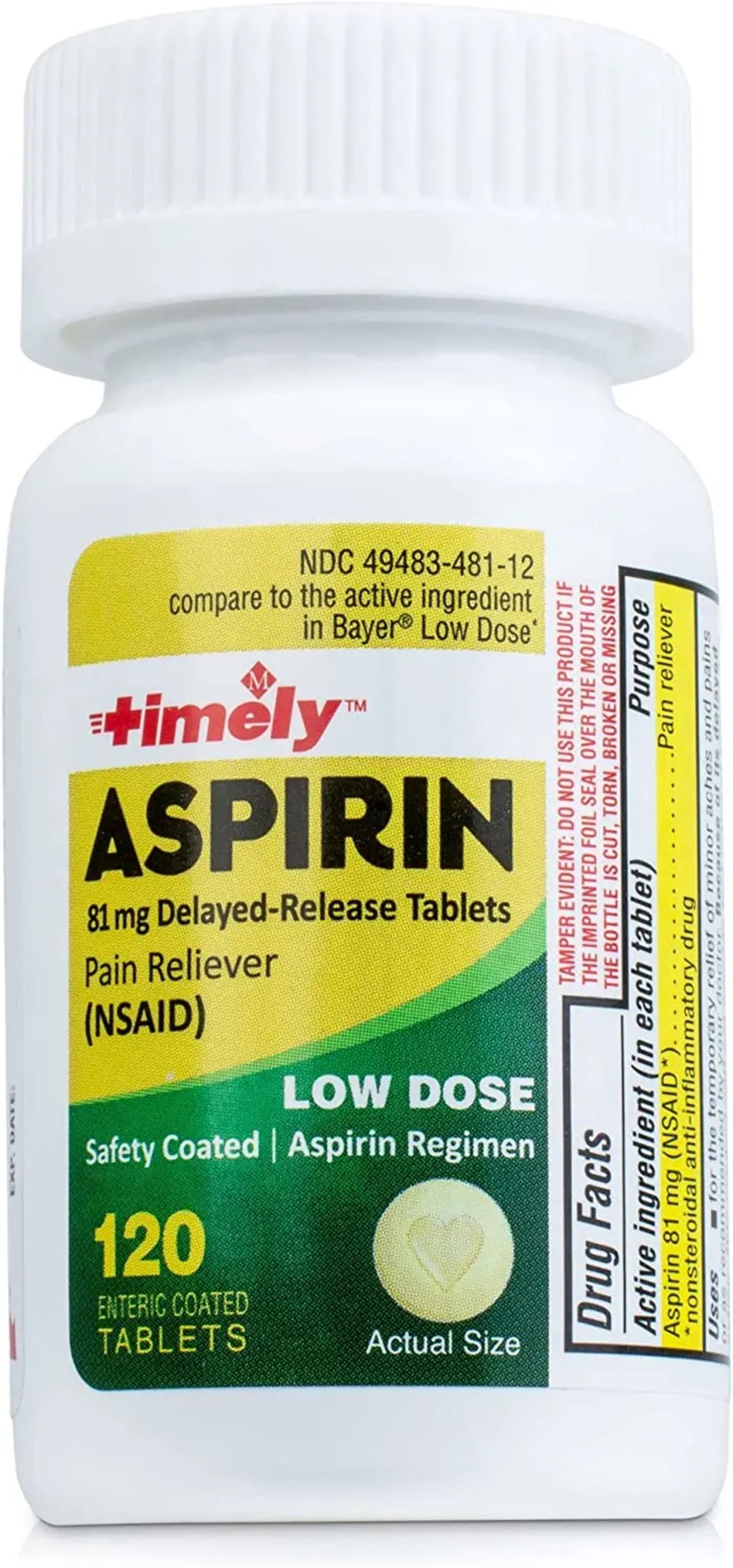 ASPIRIN TB 81MG 120 LWDS PN/RLV