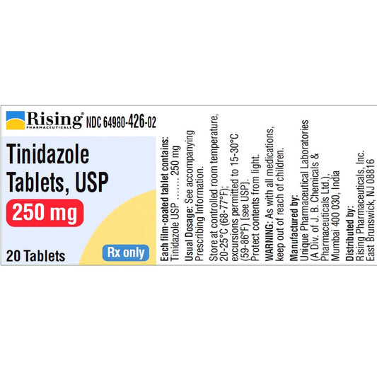 TINIDAZOLE TB 250MG 20