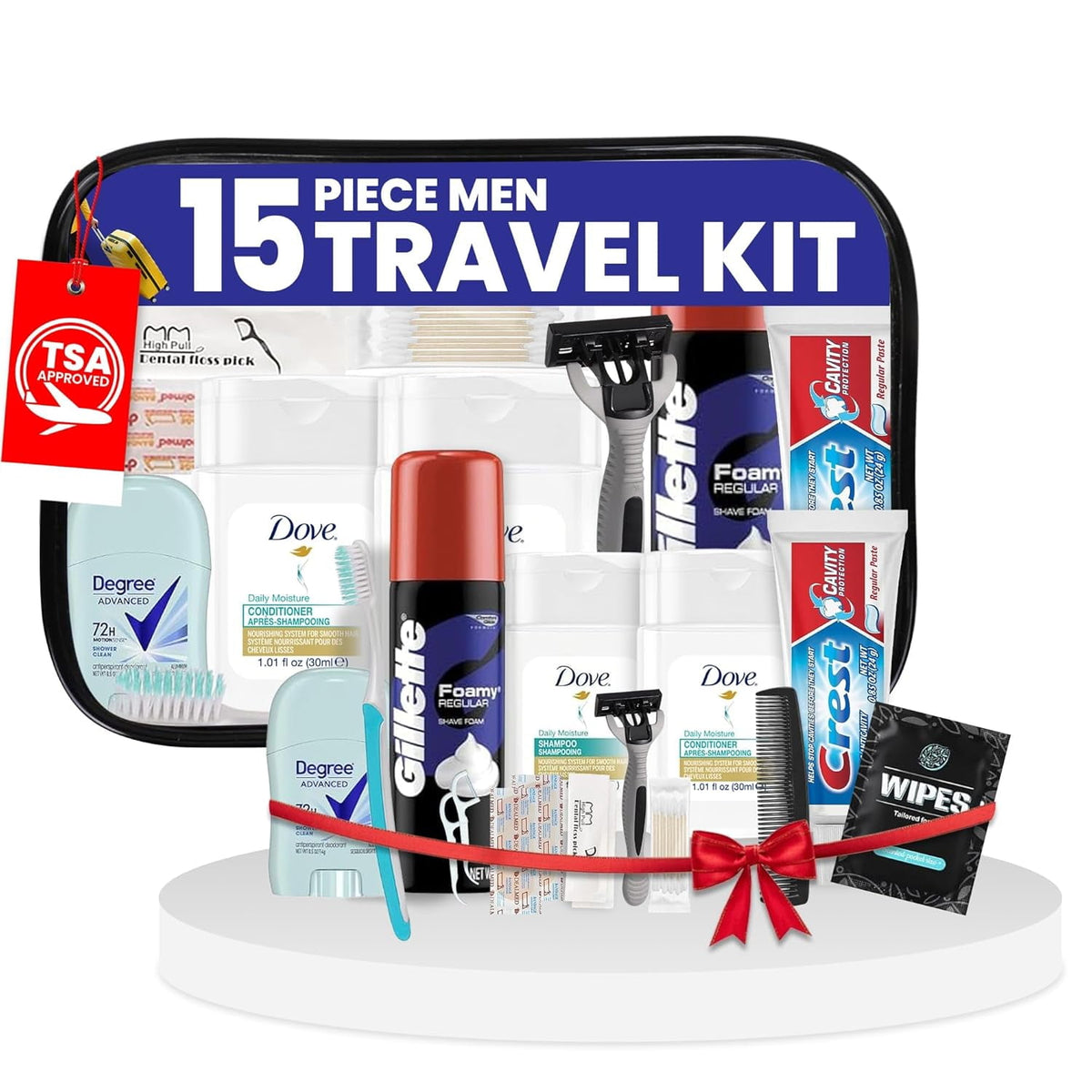 SJ Travel Plastic 4 Piece Bottle Set 3 oz, TSA Compliant with Reusable Bag and Labels