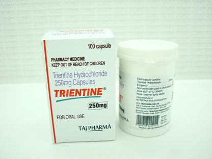 TRIENTINE CP 250MG 100