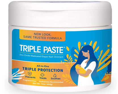TRIPLE PASTE DIAPER RASH CREAM 8OZ