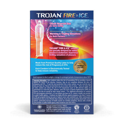 TROJAN FIRE & ICE CONDOM 3CT