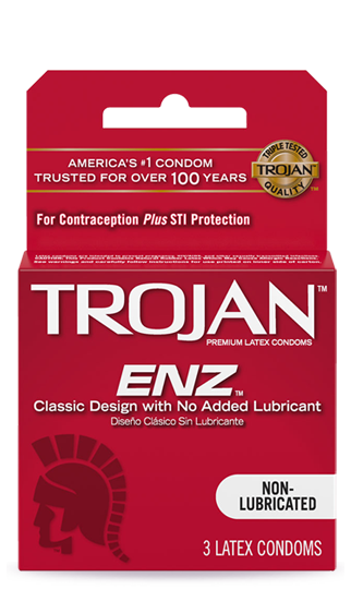 TROJAN ENZ NON LUBE CONDOM 3CT