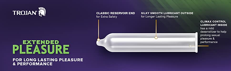 TROJAN EXTENDED PLEASURE CONDOM 12CT