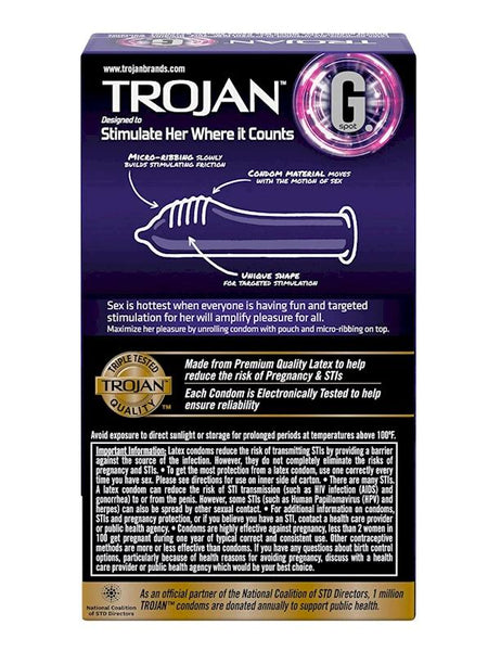 TROJAN G SPOT CONDOM 3CT
