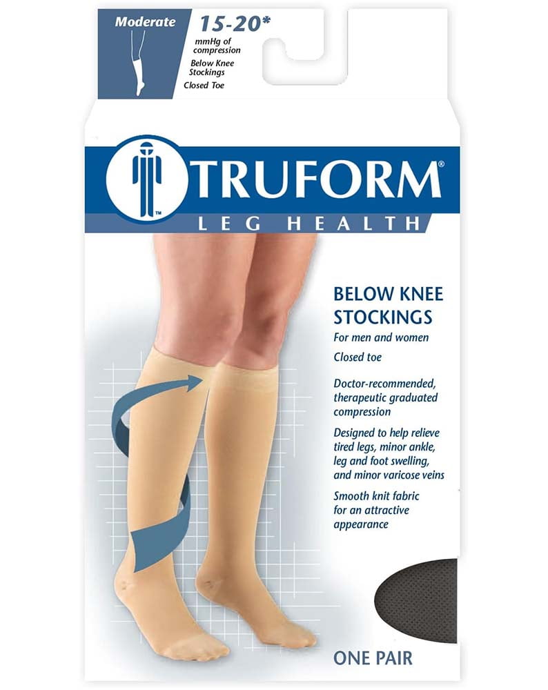 GNP STOCKING AE KNEE CT 15-20MMHG WHT XL