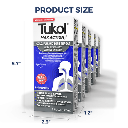 TUKOL MAX ACTION COLD & FLU LIQ 6OZ
