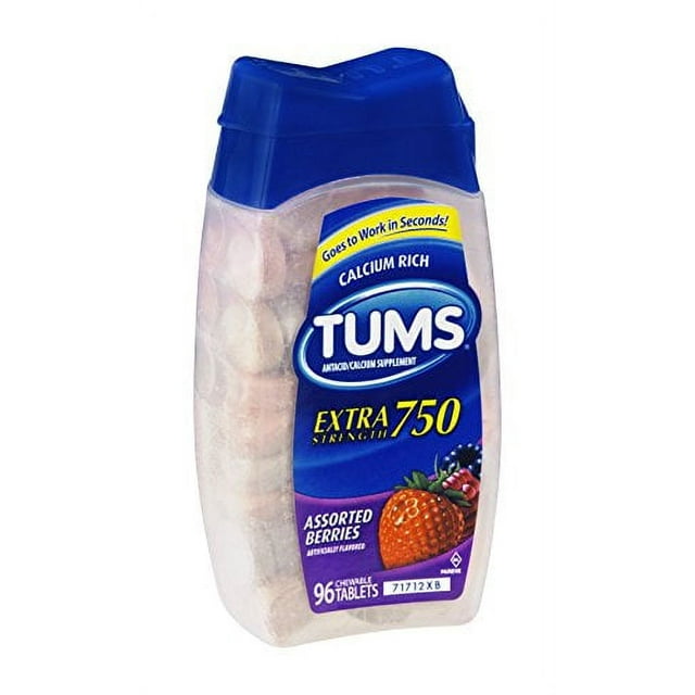 TUMS E-X CW 750MG 96 ASTD BRY