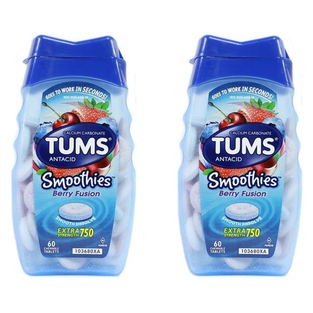 TUMS SMOOTHIE TABLET BERRY 60CT