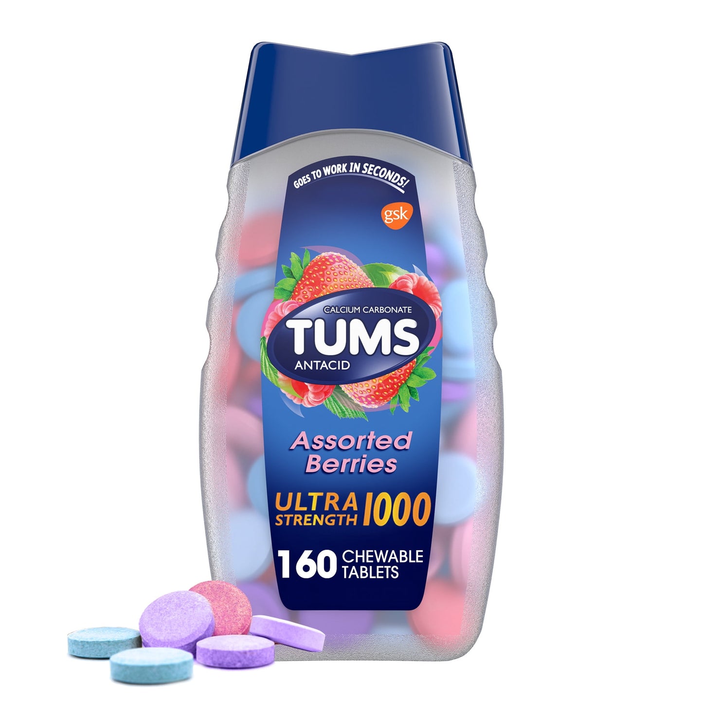 TUMS ULTRA BERRY TAB 160CT