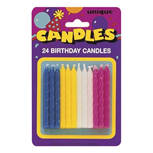 Unique 24 Count Twist Birthday Candles