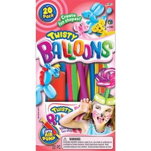 BALLOONS TWISTY W/PUMP 5.5X10