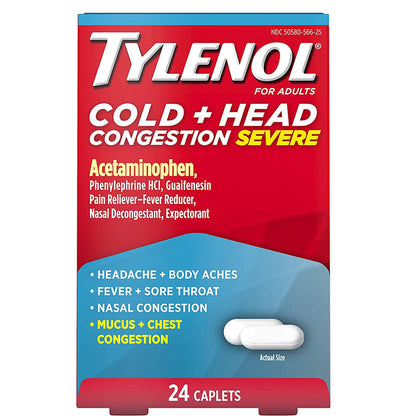 TYLENOL COLD HEAD CONG SEVERE CPL 24CT