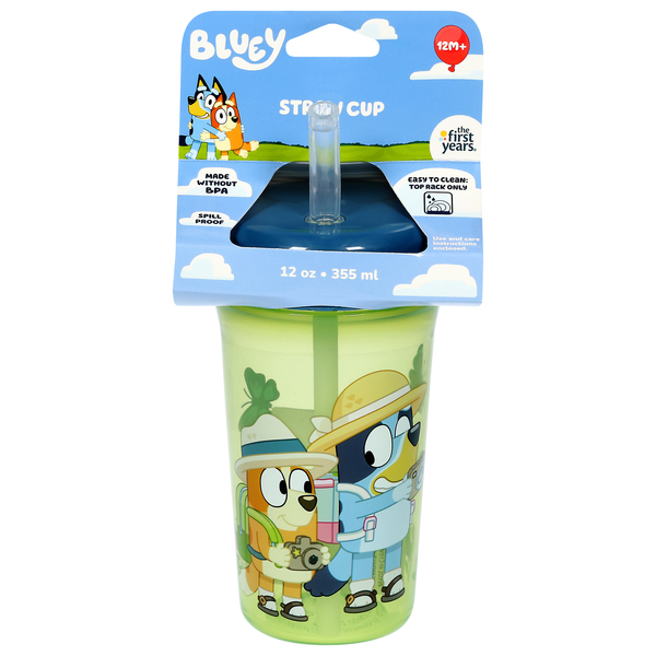 The First Years Bluey Baby Straw Cup, 12 Oz