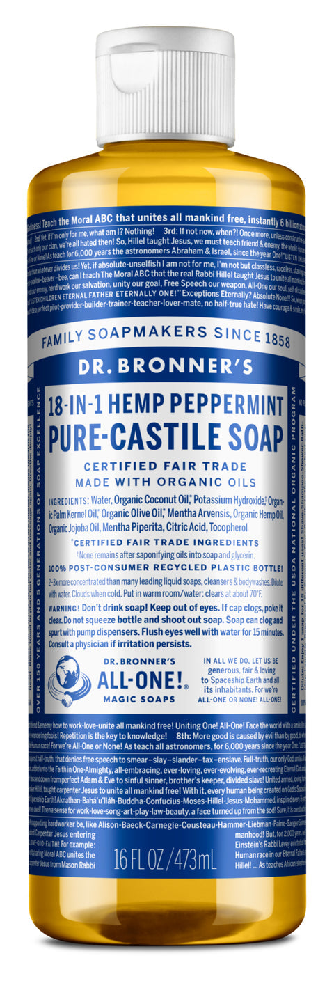 PURE CASTILE SOAP BR 2X4OZ PPMNT