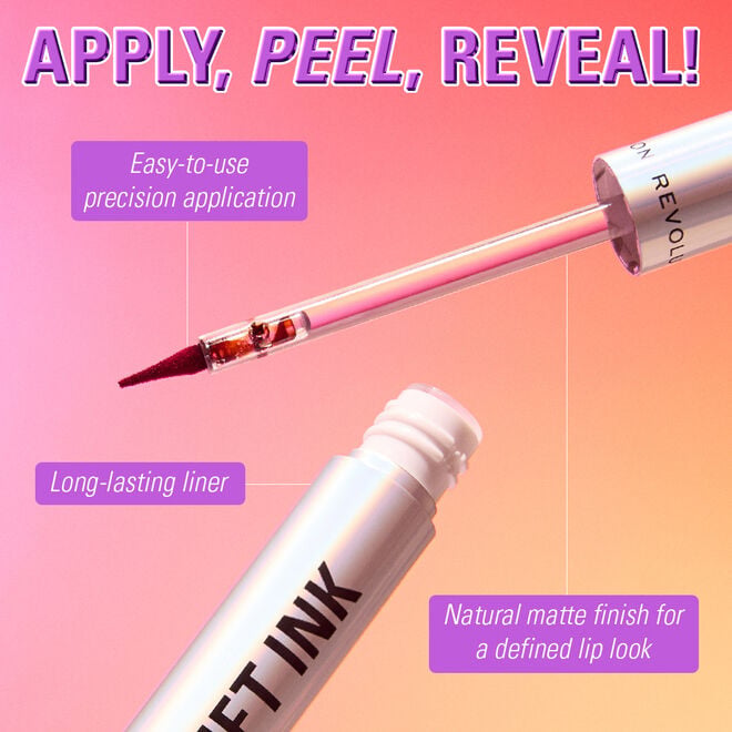 REVOLUTION Lip Shift Ink Peel Off Lipliner Stain - Espress-oh!, 0.06 oz