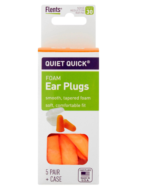 Flents Quiet Time Foam Ear Plugs, 10 Pair + Case