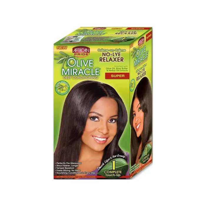 African Pride Olive Miracle No -Lye Relaxer Super 1 Touch-Up
