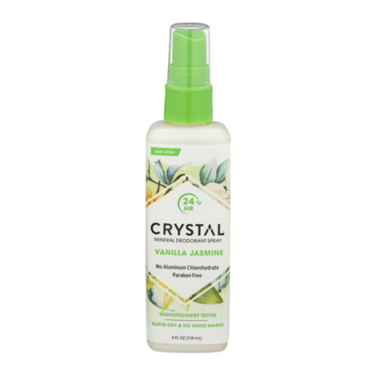 Crystal Deodorant Spray 4oz Vanilla & Jasmine