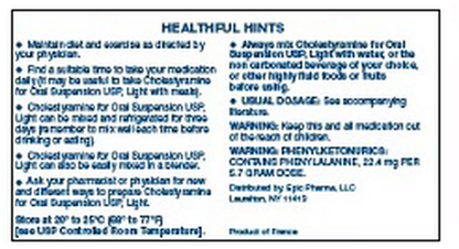 CHOLESTYRAMINE PK 4GM 60 ORN ORL