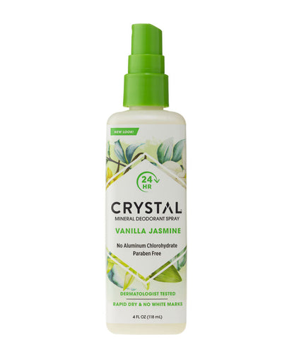 Crystal Deodorant Spray 4oz Vanilla & Jasmine