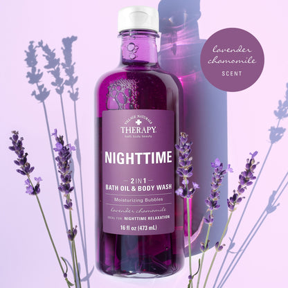 Village Nat. Bath Oil & Body Wash 2In1 Nighttime 16oz