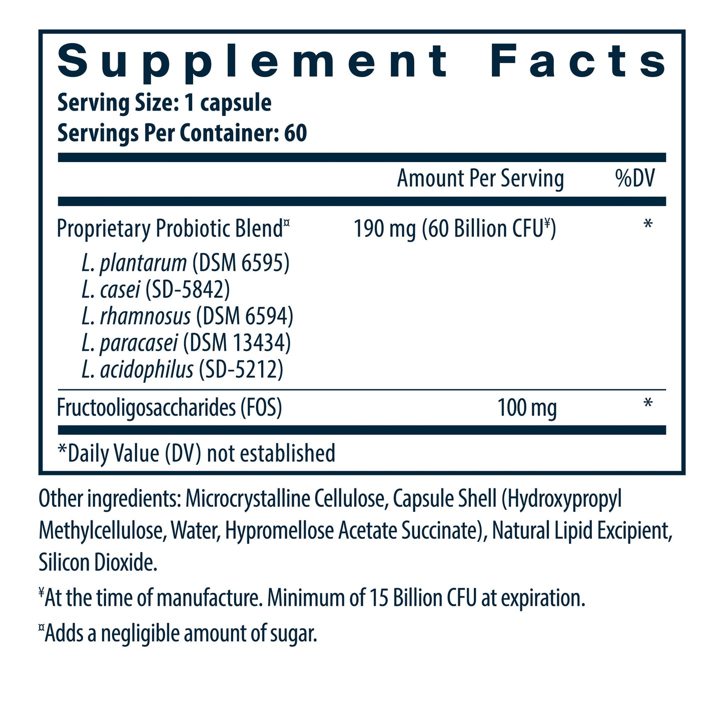 PROBIOTIC CP 60 H/P G/F D/F