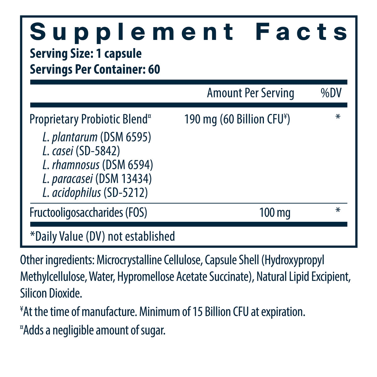 PROBIOTIC CP 60 H/P G/F D/F