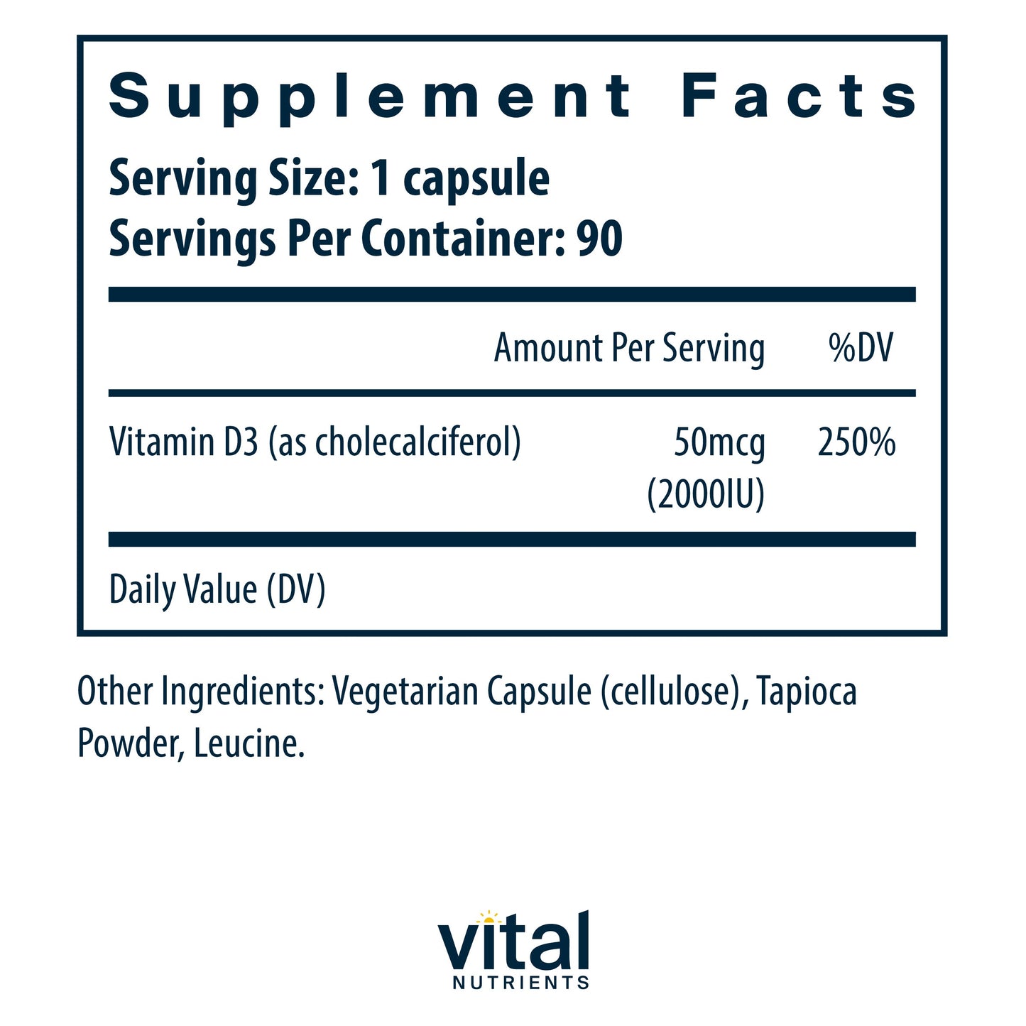 VITAMIN D3 2000IU TAB 50 (5X10) UD