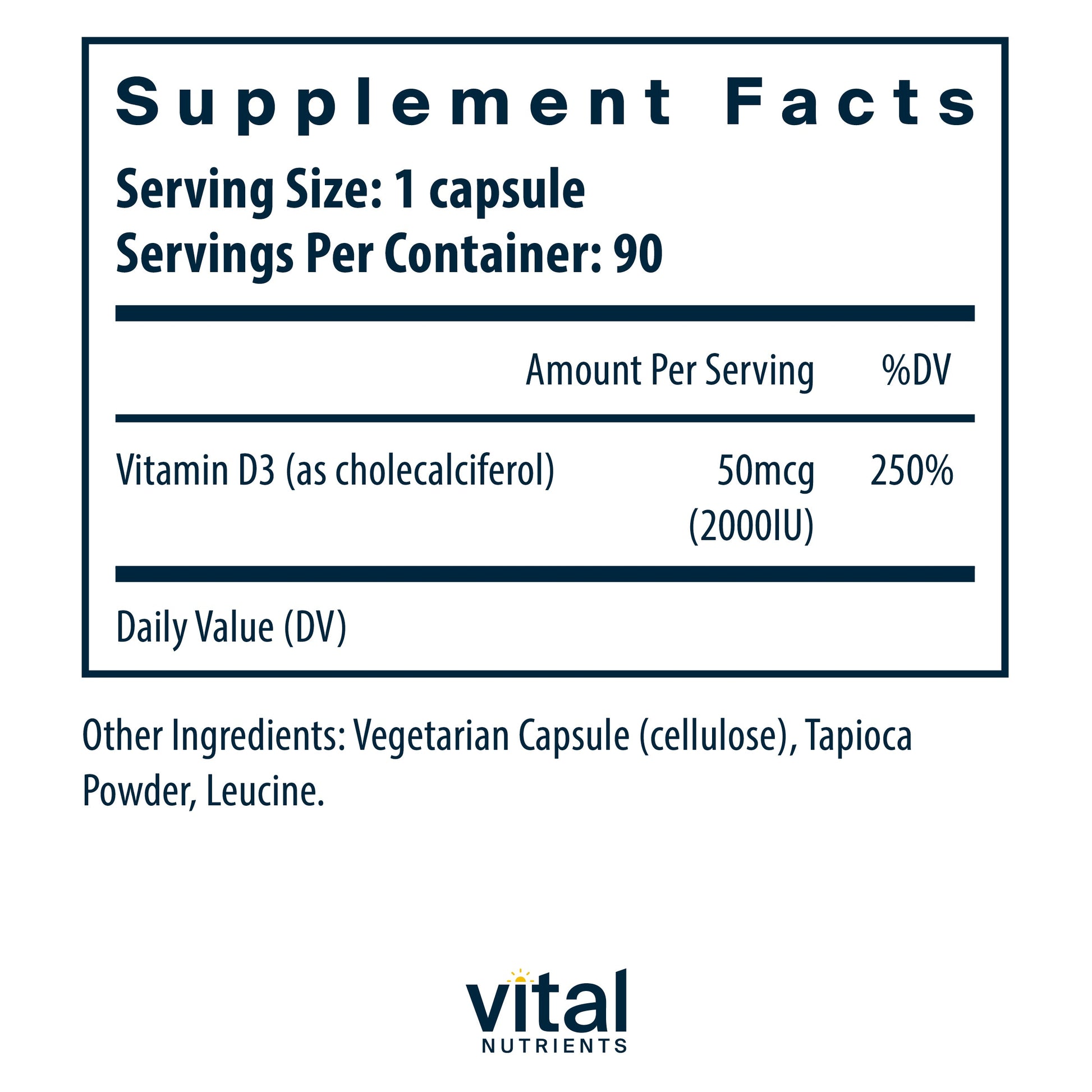 VITAMIN D3 2000IU TAB 50 (5X10) UD