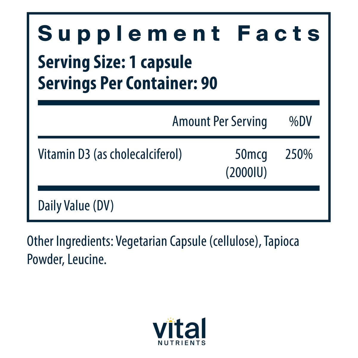 VITAMIN D3 2000IU TAB 50 (5X10) UD