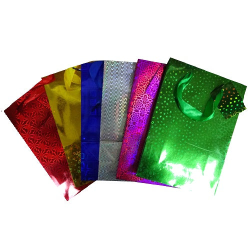 GIFT BAGS ASST HOLOGRAM SMALL
