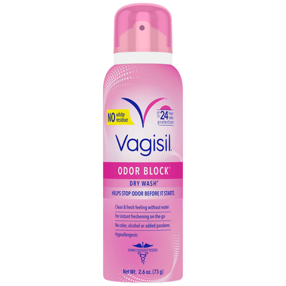 VAGISIL DRY WASH ODOR BLOCK SPRAY 2.6OZ