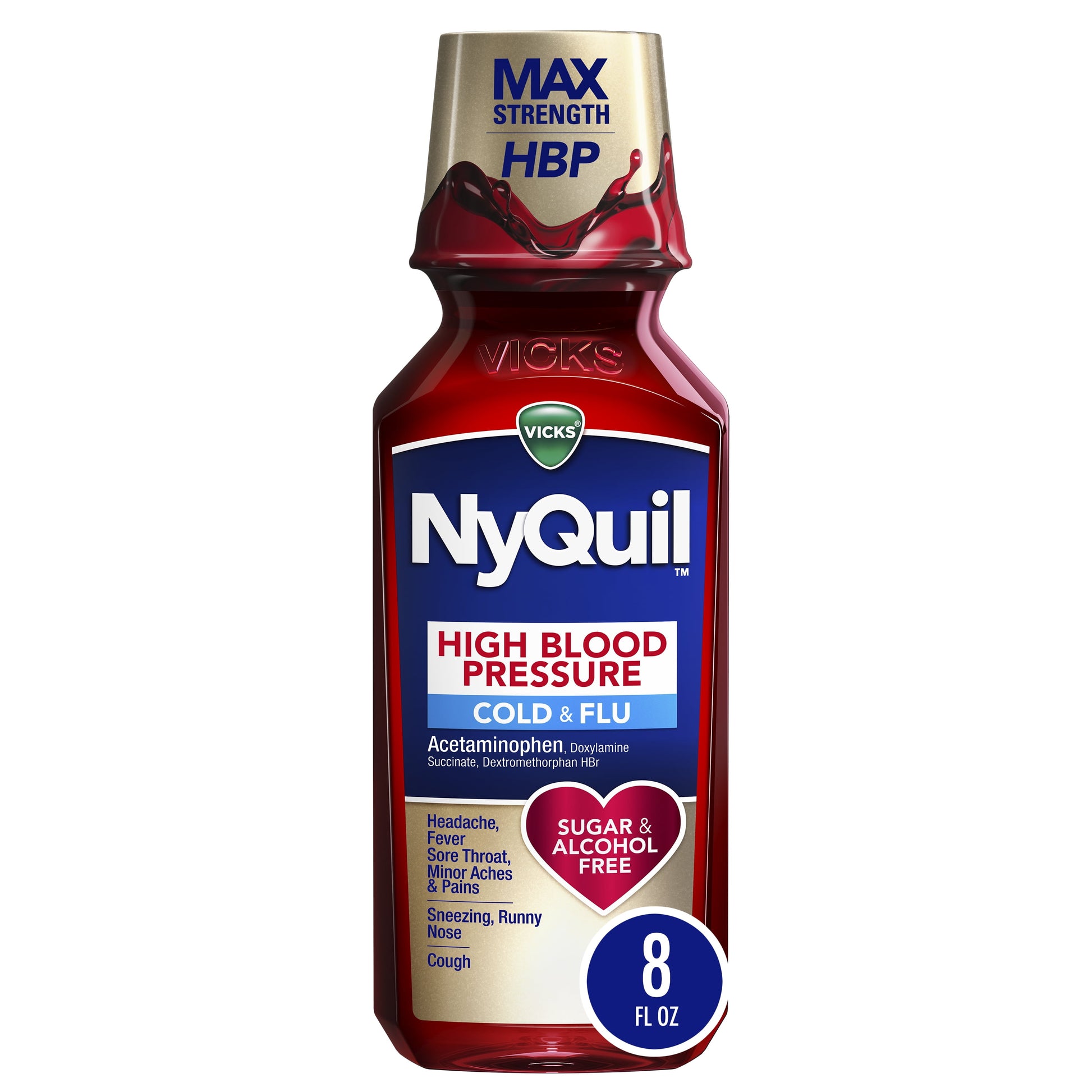 NYQUIL HIGH BLOOD PRESSURE COLD LIQ 8OZ