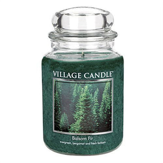 Village Candle Medium Glass Apothecary Jar Candle - Black Bamboo