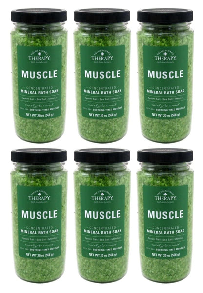 Village Nat. Mineral Bath Soak Muscle Eucalyptus Mint 20oz