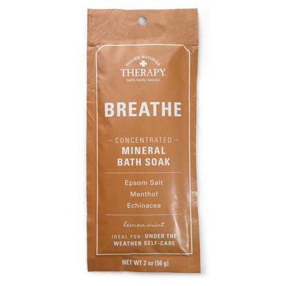 Village Nat. Mineral Bath Soak Breath Lemon Mint 2oz (12in)