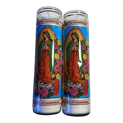 Star Candle Prayer Candle, 8in - Virgen De Guadalupe