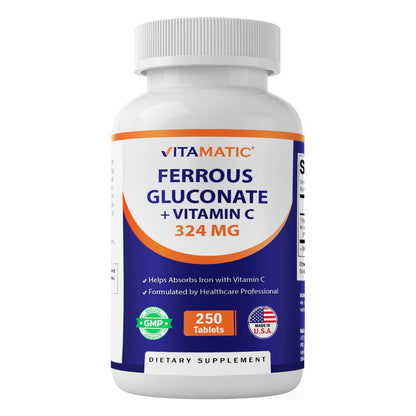 FERROUS GLUCON 324 MG TAB 100 (10X10) UD