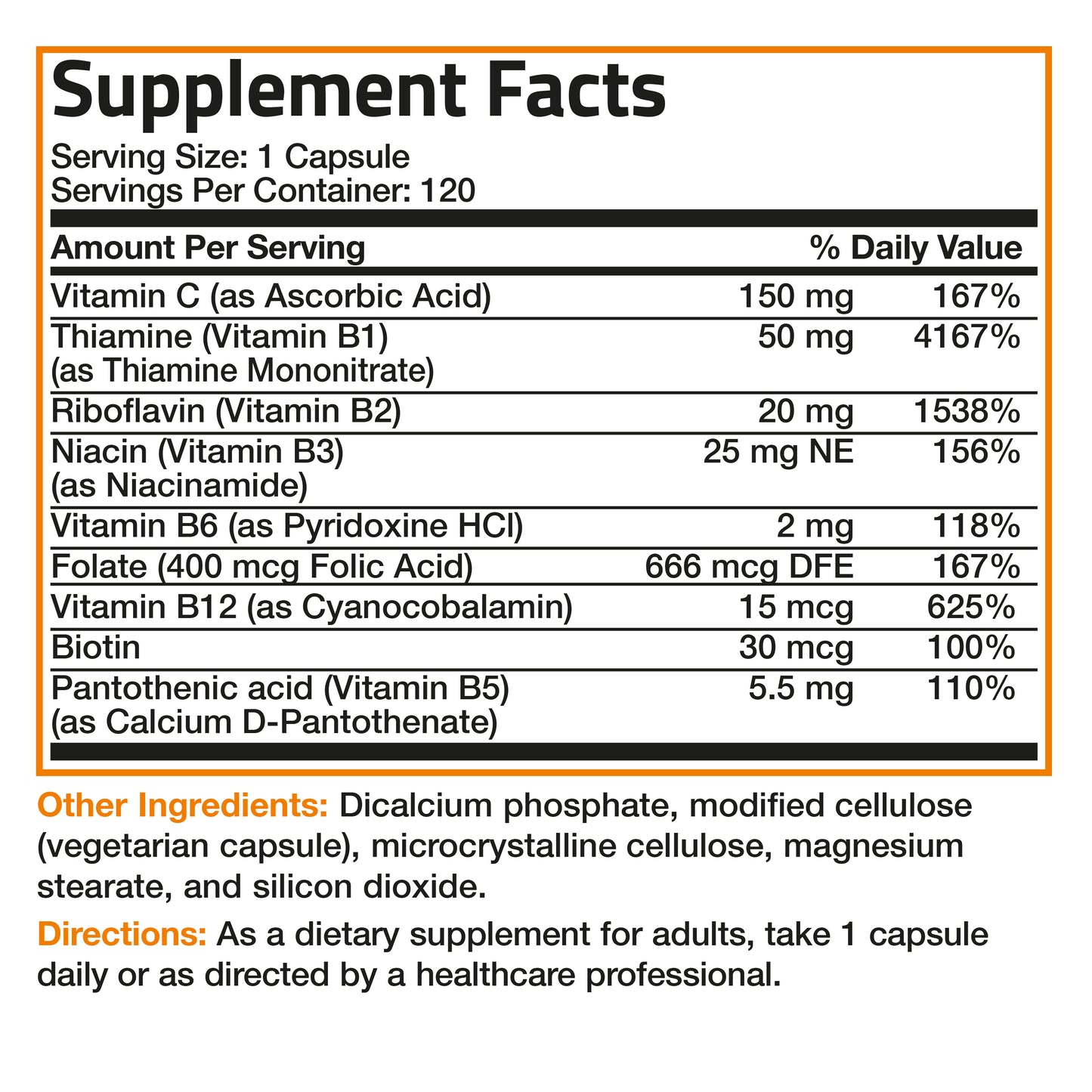 VITAMIN B COMPLEX W/ VITAMIN C CPL 130